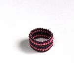 Pierścionek koralikowy fioletowo-różowy - pierścionek fioletowo-różowy
