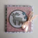 Kartka świąteczna Boże Narodzenie srebrny renifer - 