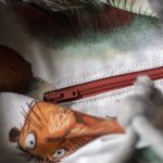 Szara duża torba z kominem patchwork - 