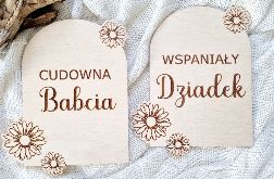 TABLICZKI DO ZDJĘĆ CUDOWNA BABCIA WSPANIAŁY DZIADEK