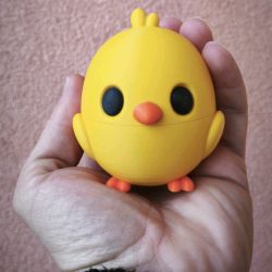 Pojemnik na Kinder Jajko „Kurczaczek” – otwierany, wielkanocny pojemnik na słodki upominek