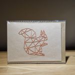 Kartka okolicznościowa - haftowana - wiewiórka - Kartka okolicznościowa - handmade - ręcznie robiona haftowana - wiewiórka