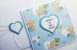 Kartka z gratulacjami dla babci i dziadka z okazji narodzin wnuka
