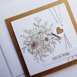 Minimalistyczna kartka na urodziny handmade