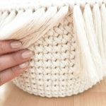 Kosz,koszyk z frędzlami, duży kosz boho 30 x19cm... - 