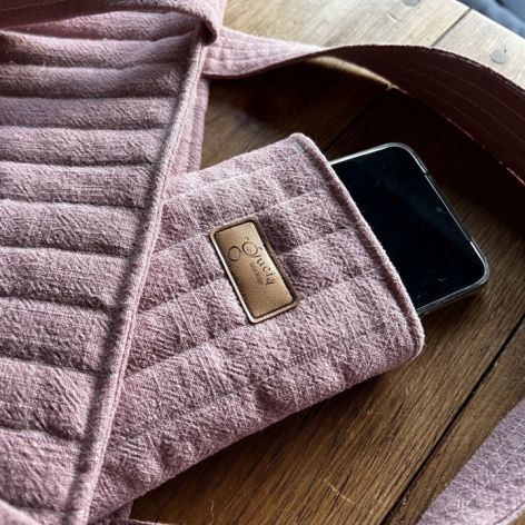 Zestaw prezentowy z lnu - zgaszony róż