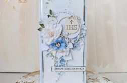 Kartka komunijna pamiątka "LovelyBlue1"GOTOWA