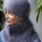 Moherowy komplet w kolorze ciemnej szarości  - 