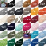 Dywan szydełkowy ze sznurka okrągły 90cm - Wzornik kolorów