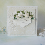 Kartka ślubna "White & Cream" v.4 - krem3c