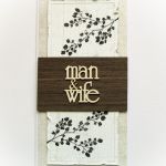 Man & Wife - kartka ślubna w beżu - 