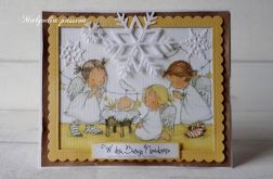 Kartka na święta z szopką