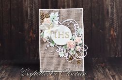 Kartka komunijna z sercem