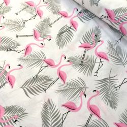 Tkanina bawełna-flamingi