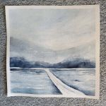 Zima-akwarela formatu 20/20 cm  - 