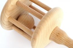 Grzechotka drewniana, zabawka Montessori