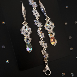 Delikatny Komplet Ślubny z Kryształków