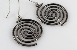Spiralne - srebrne kolczyki / klipsy (2109-16)