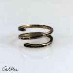Wężyk - mosiężny pierścionek rozm. 16 (210305-02) - Pierścionek w  kolorze złota