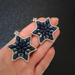 Kolczyki Gwiazdki "Midnight Star" 