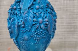 Turkusowa Pisanka Artystyczna - Błękitna Łąka