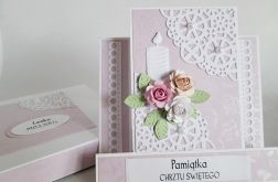 Kartka PAMIĄTKA CHRZTU ze świecą