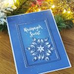 Karta świąteczna bożonar5dzeniowa KH231202-4 - Kartka ze śnieżynką
