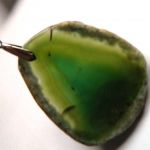 Zielonym surowy plaster agatu, wisiorek - 