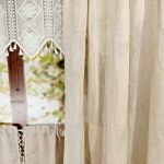 Zasłona gotowa lniana BOHO na szelki zasłony panel SHABBY 150/250cm - 