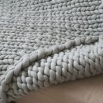 Pleciony pled, 100% wełna czesankowa,125/100 - 