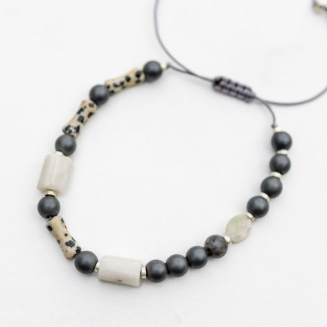 Bransoletka regulowana z naturalnym kamieniem