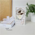 Delikata kartka na chrzest z pudełkiem - kartka na chrzest