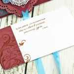 Kartka ślubna- Turkusowe bordo - 