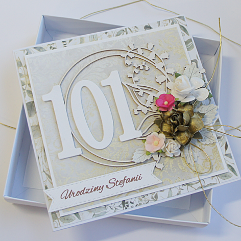 Kartka urodzinowa 101 rocznica-wzór