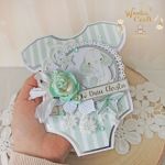 Kartka body na chrzest "LittleOneMint"GOTOWA - 