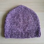 Ciepła szydełkowa czapka z wełną merino - Czapka rozłożona na płasko