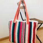 Torba na ramię, torebka do ręki ,kolorowe pasy.  - 