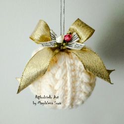 Bombka na szydełku, Bombka z włóczki, Boże Narodzenie