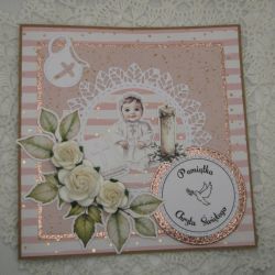 Kartka na chrzest dla dziewczynki w pudełku 02