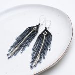 Ręcznie szyte kolczyki NYX - 