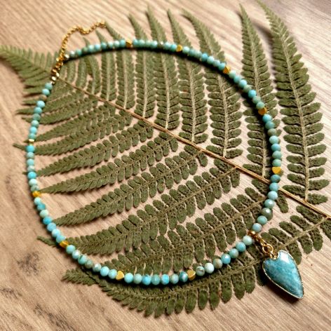 SERCE Z AMAZONITU - NASZYJNIK RÓWNOWAGI I KREATYWNOŚCI 