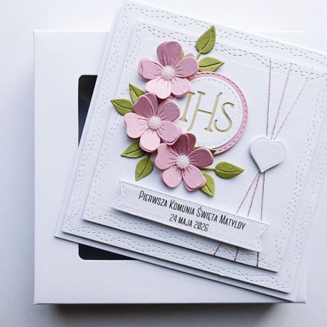 Elegancka kartka komunijna z personalizacją 