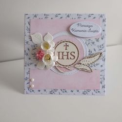 Kartka Komunia Święta w pudełeczku 01