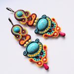 Montezuma Blue kolczyki sutasz - 