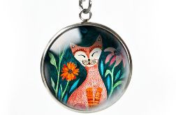 Orange cat naszyjnik z ilustracją