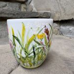 Porcelanowy kubek ręcznie malowany Łąka  - 