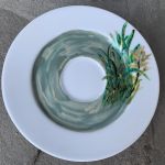 Porcelanowa filiżanka ręcznie malowana Leśny pejzaż  - 