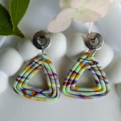 "Ariana I" - kolczyki z gliny polimerowej.