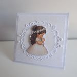 Kartka Pierwsza Komunia Święta dziewczynka - Kartka Pierwsza Komunia Święta dziewczynka