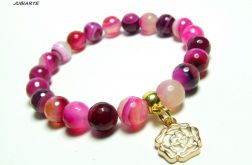 Bransoletka - AGATY I RÓŻE